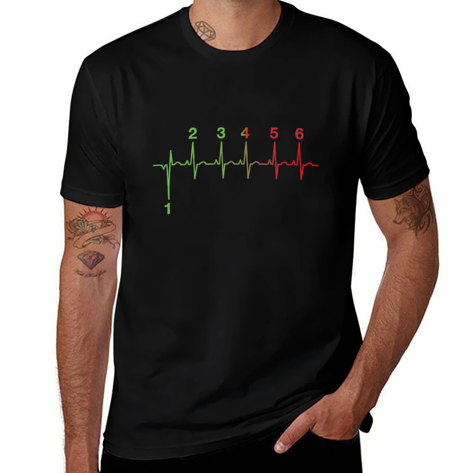 Motorcycle Gear Outfit - Motorcycle Heartbeat Gear Shift RPM EKG