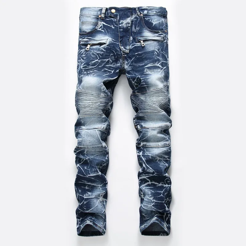 Motorcycle Gear Jeans - Zipper Pocket Retro Nostalgic Jeans Men's