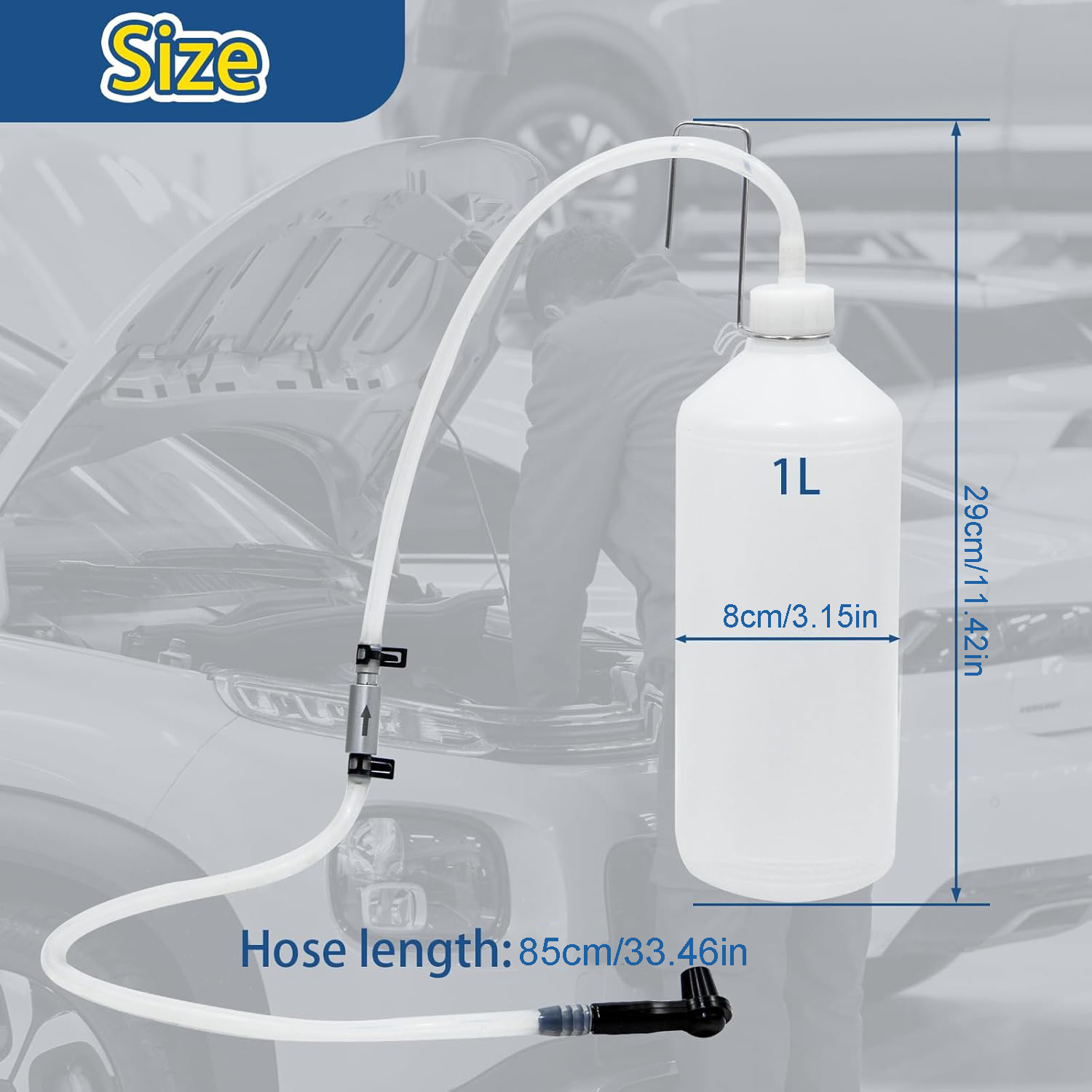 1L Brake Fluid Bleeder Kit wit - Motorcycle Gear Oil recension och pris