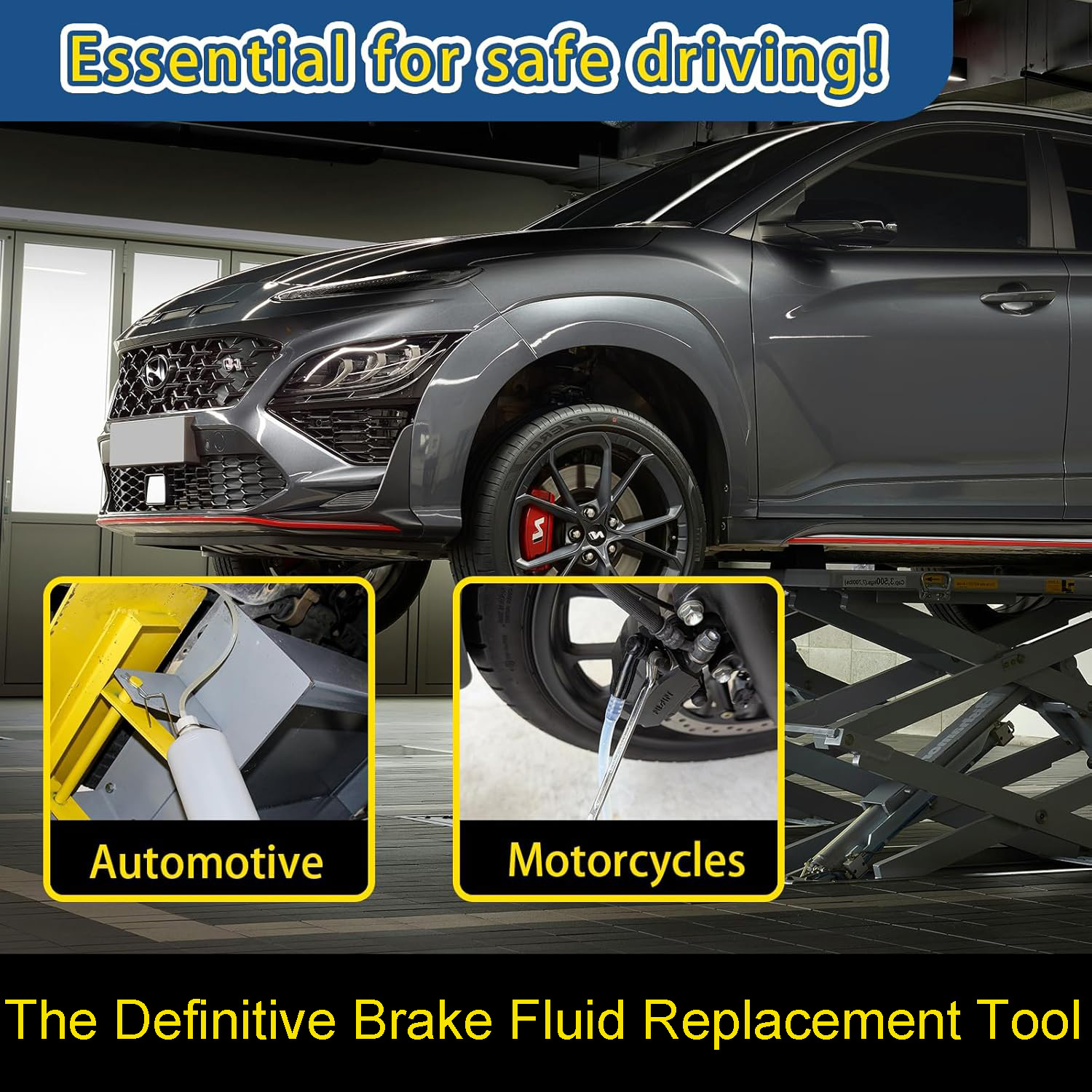 1L Brake Fluid Bleeder Kit wit - Motorcycle Gear Oil recension och pris