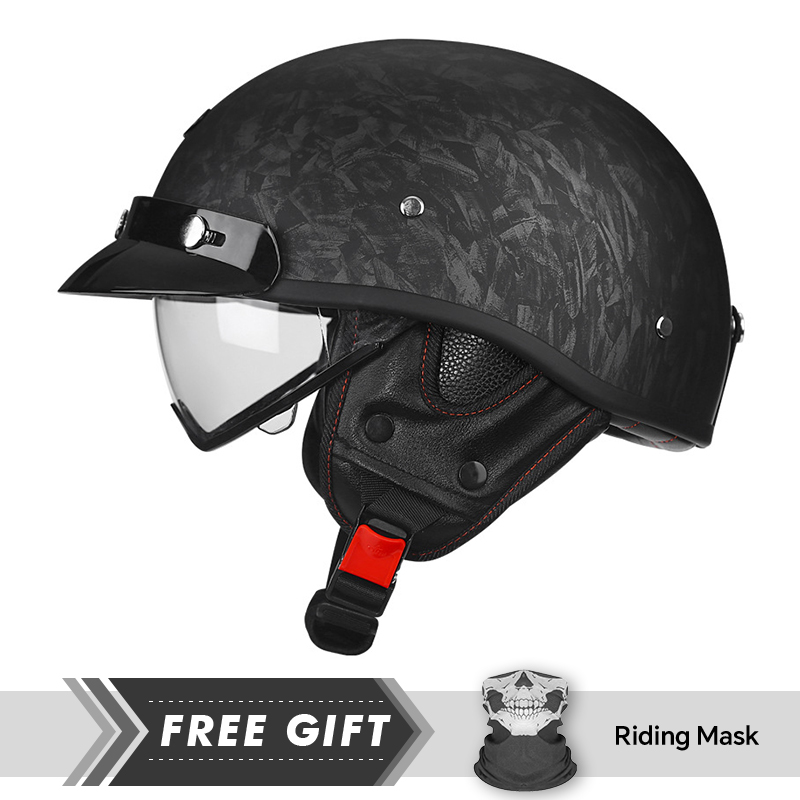 Retro Half Face Motorcycle Hel - Motorcycle Gear In Store recension och pris