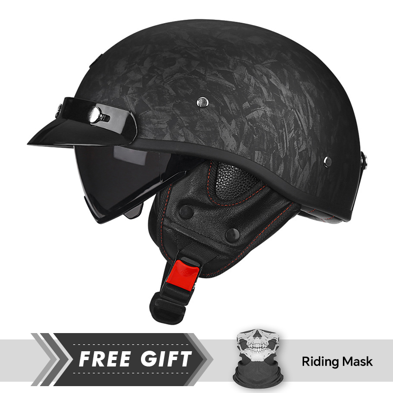 Retro Half Face Motorcycle Hel - Motorcycle Gear In Store recension och pris