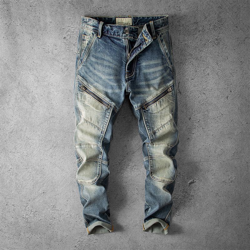 New Spring and Autumn Men's Re - Motorcycle Gear Jeans recension och pris