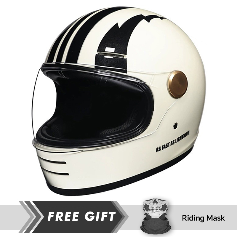 DOT Approved Retro Leather Ful - Motorcycle Gear In Store recension och pris