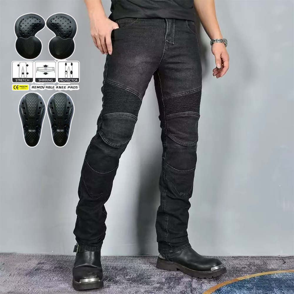 New Motocross Black Gray Pants - Motorcycle Gear Jeans recension och pris