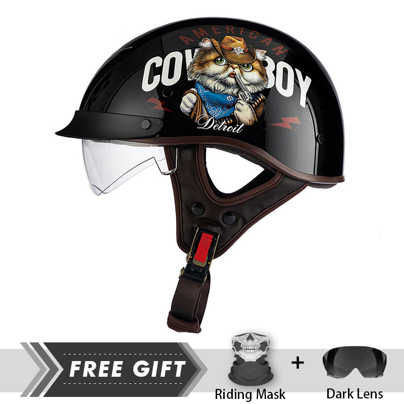 Crash Headpiece Half Face Helm - Motorcycle Gear In Store recension och pris