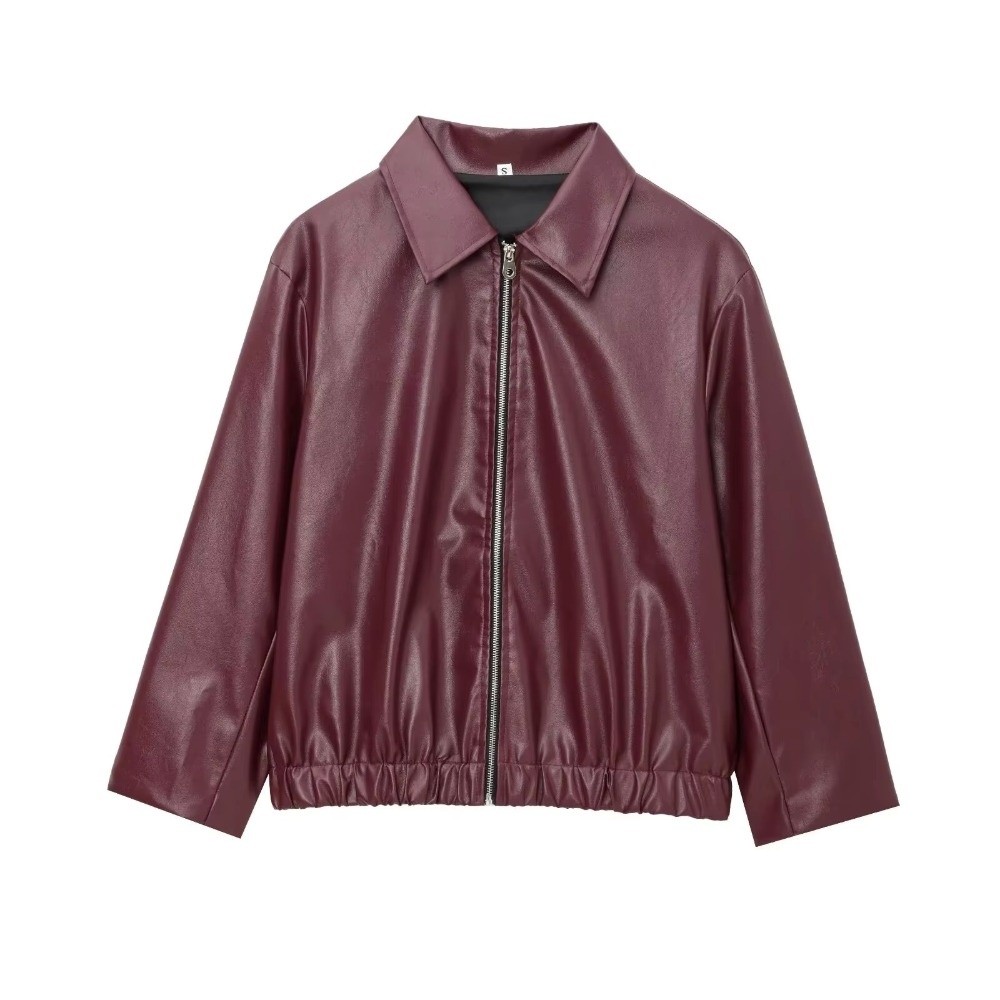 Vintage PU Leather Jacket Matt - Motorcycle Gear Outfit recension och pris