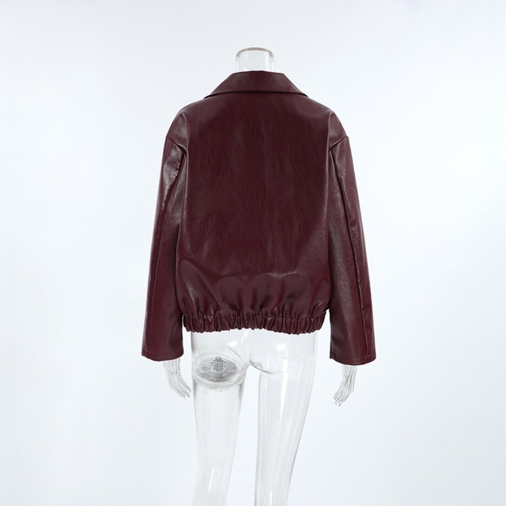 Vintage PU Leather Jacket Matt - Motorcycle Gear Outfit recension och pris