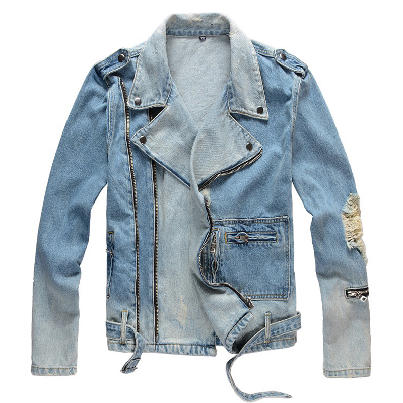 Sokotoo Men's Holes Ripped Blu - Motorcycle Gear Jeans recension och pris