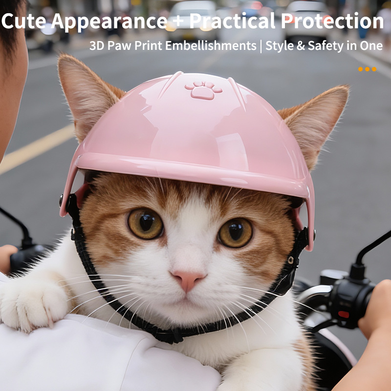 1Pc Cute 3D Paw Pet Helmet for - Motorcycle Gear Dogs recension och pris