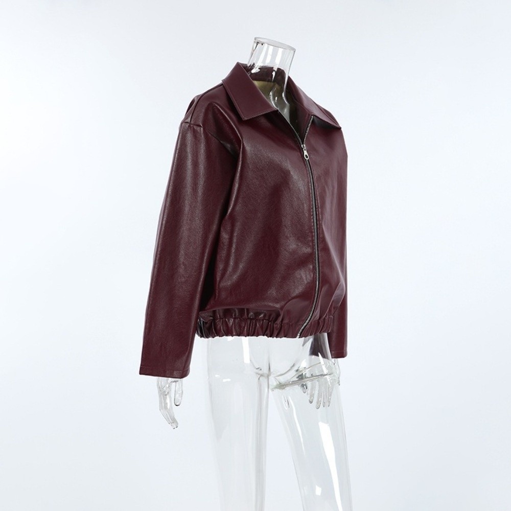 Vintage PU Leather Jacket Matt - Motorcycle Gear Outfit recension och pris