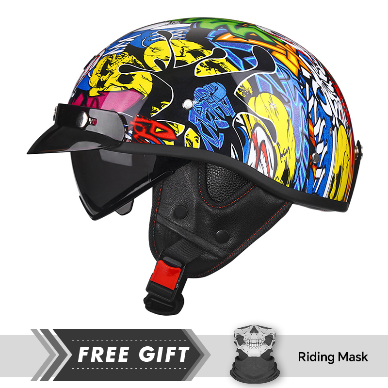 Half Motorcycle Helmet DOT ECE - Motorcycle Gear In Store recension och pris